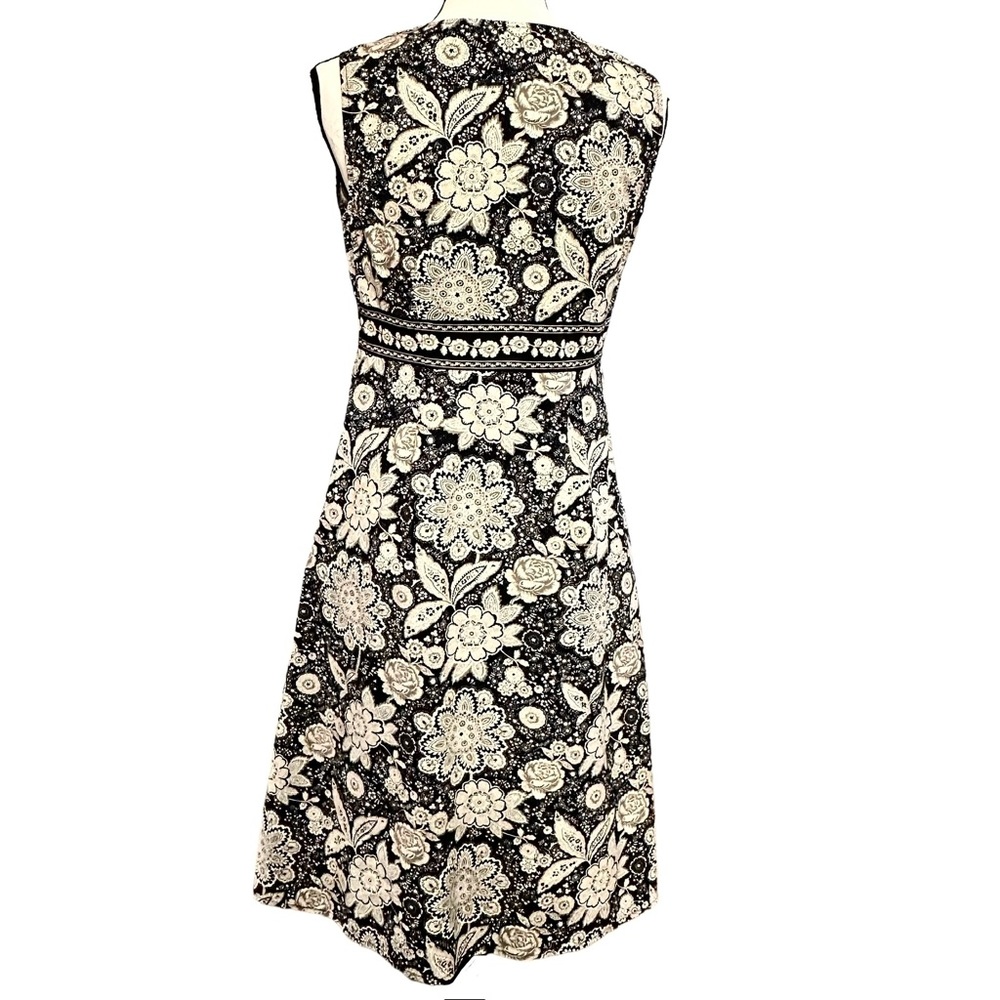 Croft & Barrow Dress 10P Black Floral Midi - Picture 6 of 7